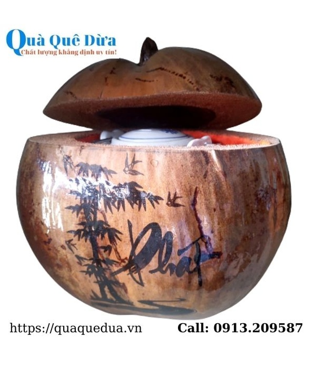 Vỏ Ủ Bình Trà Trái Dừa Hoa Văn Lồng Chữ Phát Và Bình Trà 400 - 950ml